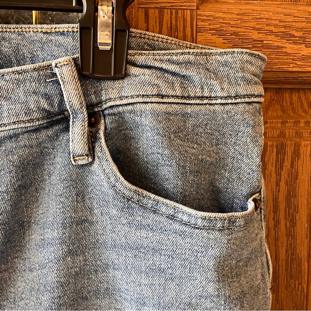 Calvin Klein‎ Classic Blue Denim Jeans Size 16 Y2K Straight Leg High Rise - Picture 7 of 15